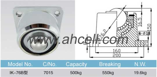 IK-76B bóng Chuyển xuống đơn vị chuyển nhượng, Bóng xuống hạng nặng caster bóng