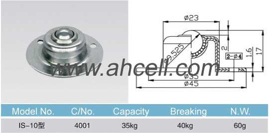 IS-10 Ball chuyển đơn vị, 35kg tải năng lực chuyển đơn vị